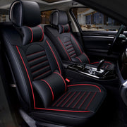 Universal PU Leather Car Seat Cover Black Red Deluxe