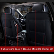 Universal PU Leather Car Seat Cover Black Red Deluxe
