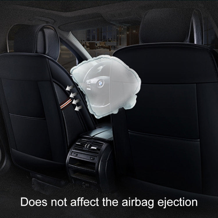 Universal PU Leather Car Seat Cover Coffee Deluxe