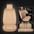 Universal PU Leather Car Seat Cover Beige - Seat Accessories by PMC TechLife | Online Shopping South Africa | PMC TechLife | Buy Now Pay Later Mobicred