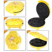 Household Cake Machine Mini Children Bread Machine Double-sided Heating Baking Machine UK Plug(Yellow)