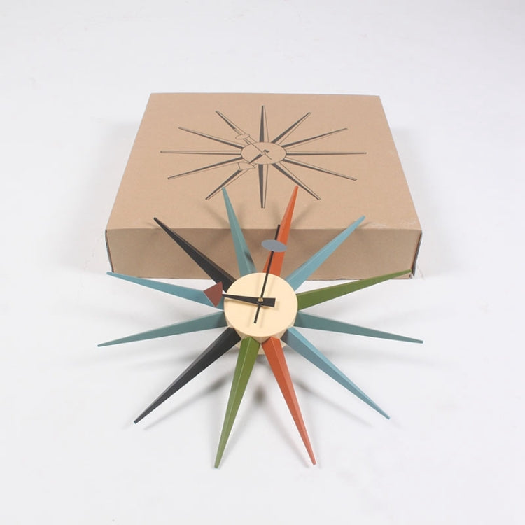 48cm Simple Modern Sun Clock Creative Home Accessories Wall Clock(Color Pole)