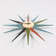 48cm Simple Modern Sun Clock Creative Home Accessories Wall Clock(Black Pole)