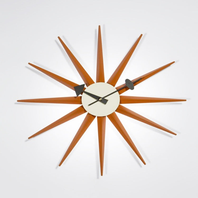 48cm Simple Modern Sun Clock Creative Home Accessories Wall Clock(Orange Pole)