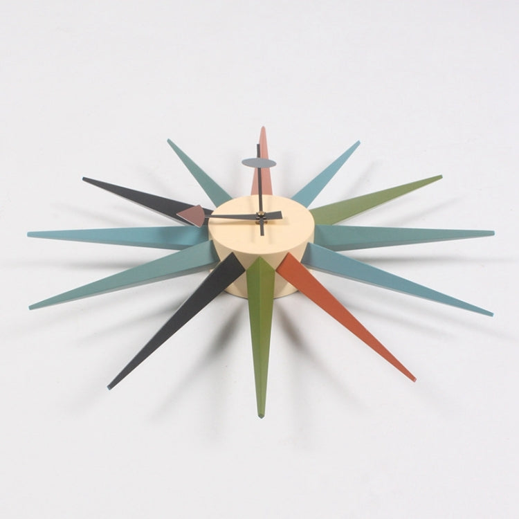 48cm Simple Modern Sun Clock Creative Home Accessories Wall Clock(Orange Pole)