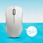 Rapoo1680 2.4GHz 1000 DPI 3 Buttons Business Office Desktop Computer Notebook Mute Portable Power Saving Wireless Mouse(White)