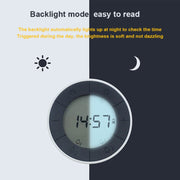 Simple Home Creative Multi-function Charging Stepless Dimming Alarm Clock Night Light(Gray)