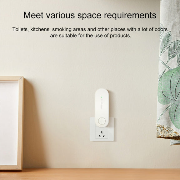 Mini Anion Air Purifier Smoke PM2.5 Remove Toilet Kitchen Air Purifier, Plug Type:EU Plug(Green)