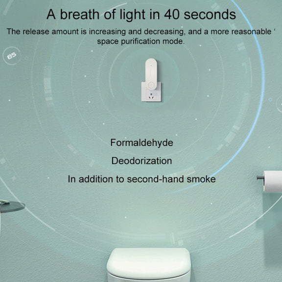 Mini Anion Air Purifier Smoke PM2.5 Remove Toilet Kitchen Air Purifier, Plug Type:EU Plug(Green)