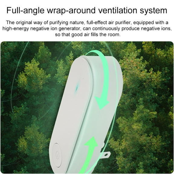 Mini Anion Air Purifier Smoke PM2.5 Remove Toilet Kitchen Air Purifier, Plug Type:EU Plug(Black)