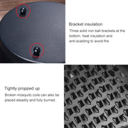 Outdoor Portable Multifunctional Hollow Fireproof Mosquito Coil Box with Lid(Black)