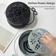 Outdoor Portable Multifunctional Hollow Fireproof Mosquito Coil Box with Lid(Bronze)