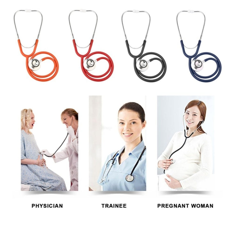 Double-sided Stethoscope Single Tube Doctors Nurse Professional Cardiology Stethoscope Aluminium Alloy Chestpiece(Red)