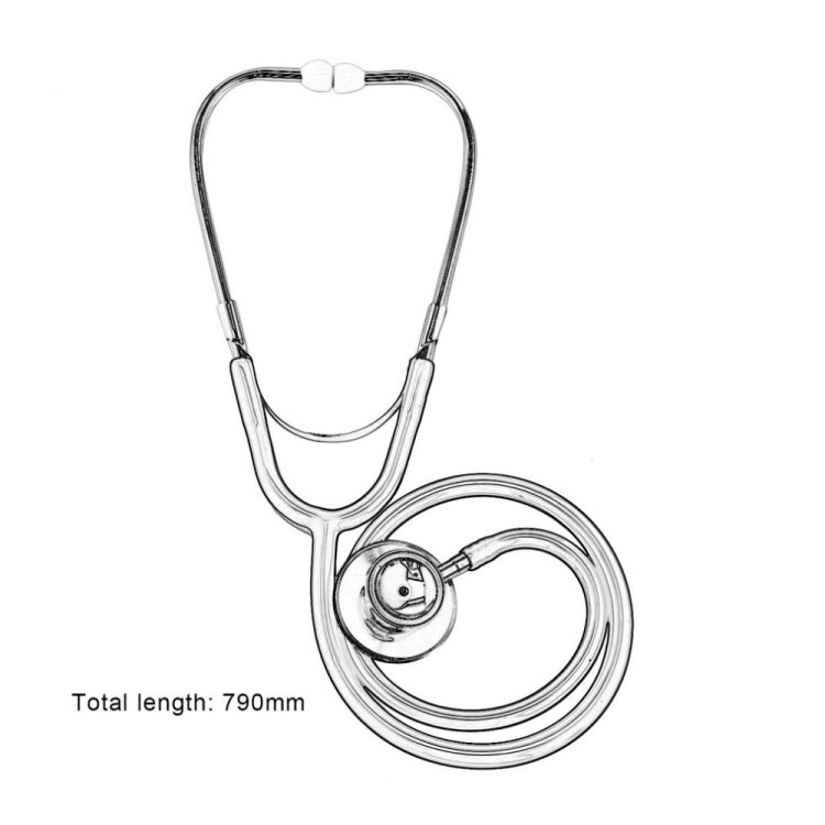 Double-sided Stethoscope Single Tube Doctors Nurse Professional Cardiology Stethoscope Aluminium Alloy Chestpiece(Red)