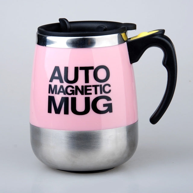 Automatic Mixing Cup Coffee Cup Portable Household Mixer(Pink)