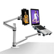 OA-9X Aluminum Alloy Height Adjustable Universal Rotation Double Arm Holder Notebook Tablet Combination Stand - Laptop Stand by PMC TechLife | Online Shopping South Africa | PMC TechLife