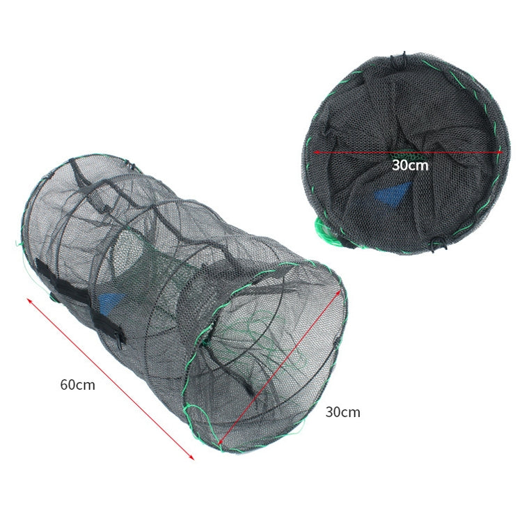 Spring Cage Fishing Net Automatic Folding Shrimp Cage Round Spring Fish Net(Special Mesh Large)