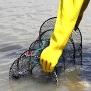 Spring Cage Fishing Net Automatic Folding Shrimp Cage Round Spring Fish Net(Special Mesh Large)