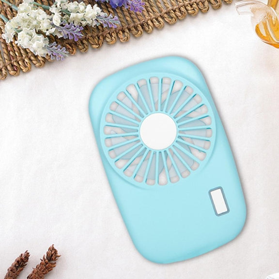 Portable Hand Held USB Rechargeable Mini Fan(Blue)