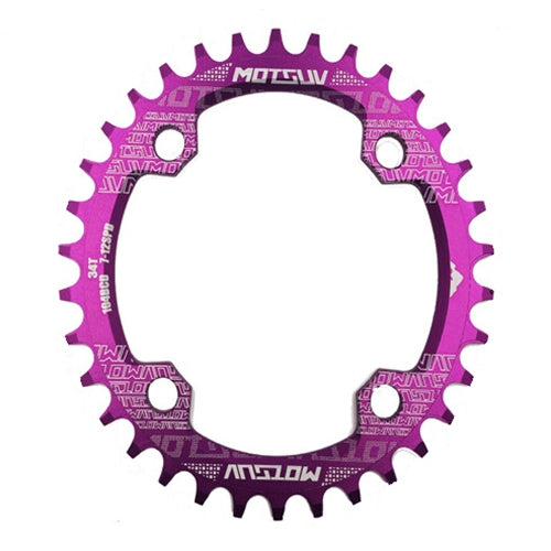 MOTSUV Narrow Wide Chainring MTB  Bicycle 104BCD Tooth Plate Parts(Purple)