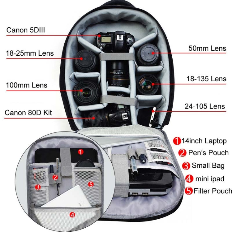 CADeN USB SLR Camera Bag Professional  Water-resistant Portable Unisex Camera Bag
