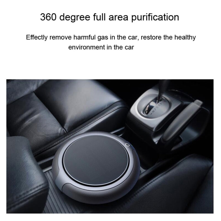 Intelligent Formaldehyde Removal Haze Negative Ion Solar Car Air Purifier(Gold)