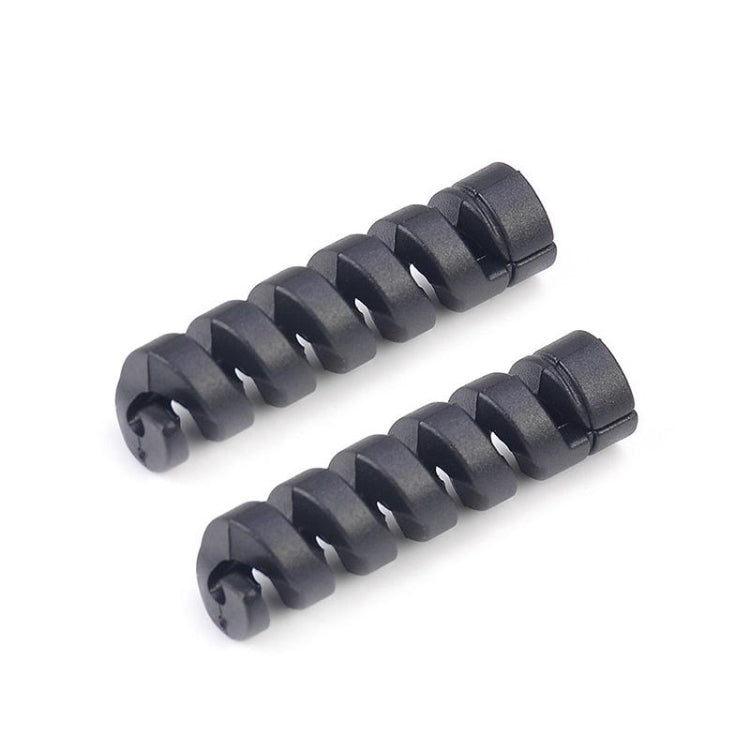 Spiral Style Silicone Data Cable Protective Cover Anti-wire Break Winder(Black)
