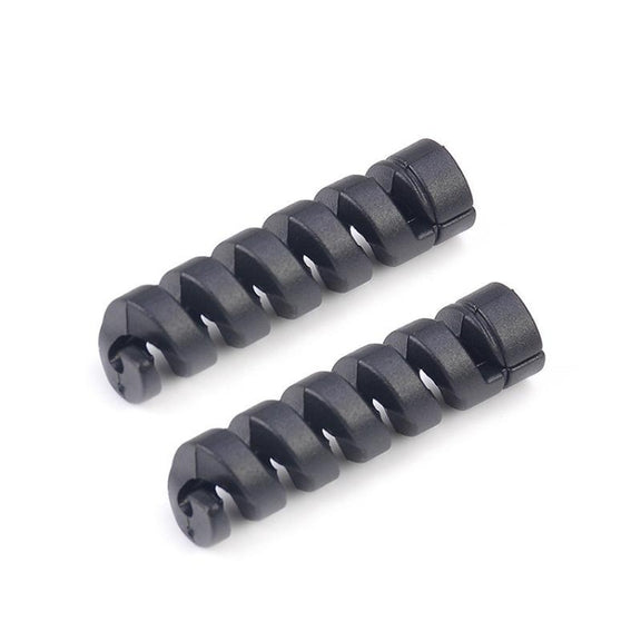 Spiral Style Silicone Data Cable Protective Cover Anti-wire Break Winder(Black)