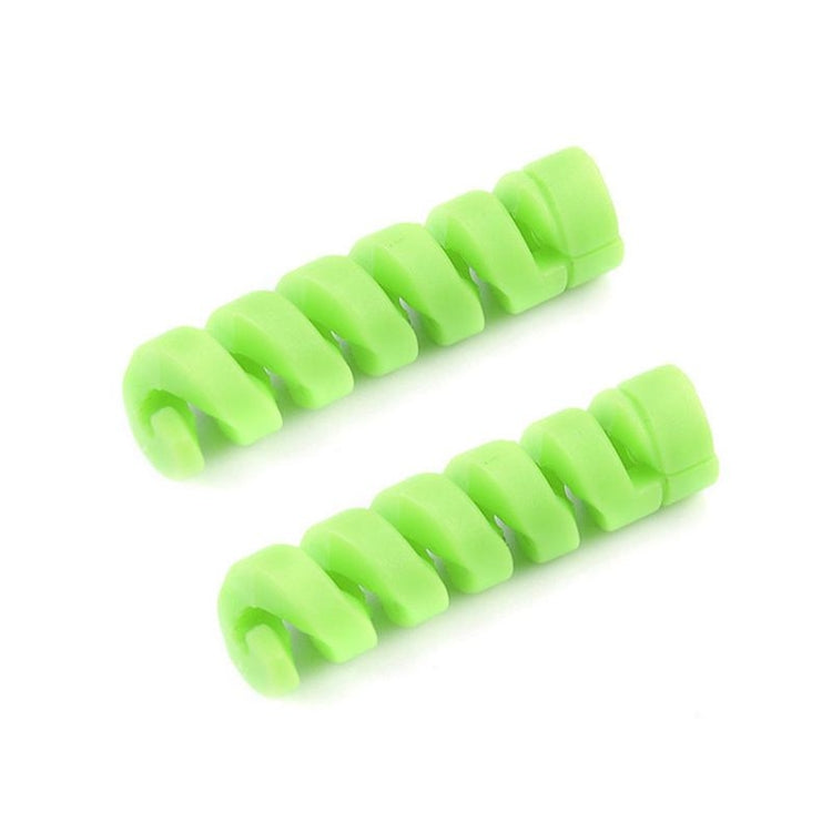 Spiral Style Silicone Data Cable Protective Cover Anti-wire Break Winder(Green)