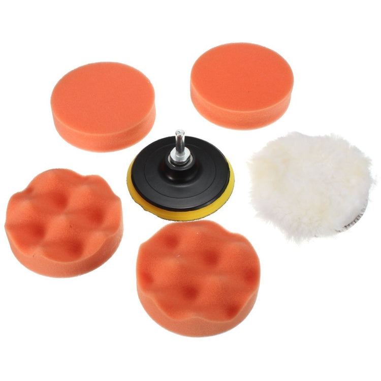 7 in 1 Buffing Pad Set Thread Auto Car Polishing Pad Kit for Car Polisher, Size:6 inch
