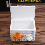 Wooden Pirate Jewellery Storage Box Case Holder Vintage Desk Storage Box(Seagull)