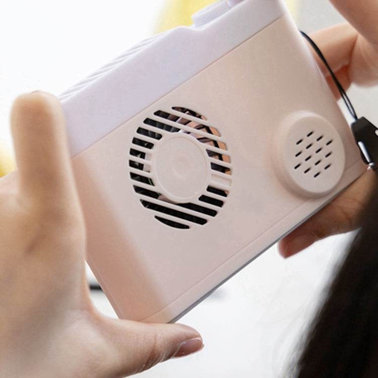 Portable Mini Usb Charging Camera Fan Hanging Neck Small Fan(Pink)