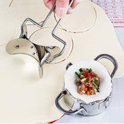 Stainless Steel Dumpling Maker Dough Cutter Dumpling Mould Kitchen Accessories Pastry Tools, Specification:7.3 Dumplings Round knife