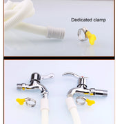 18mm Diameter Plastic Drain Pipe Water Outlet Extension Hose with Clamp for Semi-automatic Washing Machine / Air Conditioner, Size:1m Length