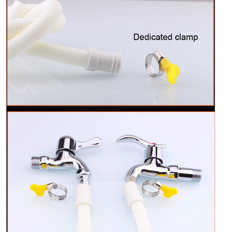 18mm Diameter Plastic Drain Pipe Water Outlet Extension Hose with Clamp for Semi-automatic Washing Machine / Air Conditioner, Size:3m  Length