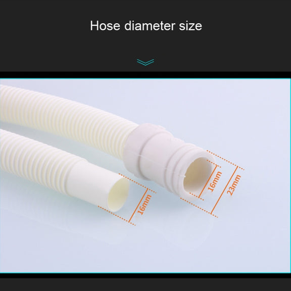 18mm Diameter Plastic Drain Pipe Water Outlet Extension Hose with Clamp for Semi-automatic Washing Machine / Air Conditioner, Size:4m  Length