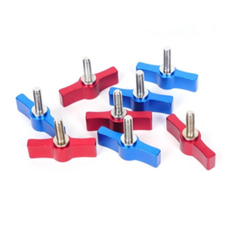 10PCS T-shaped Screw Multi-directional Adjustment Hand Screw Aluminum Alloy Handle Screw, Specification:M4(Blue)