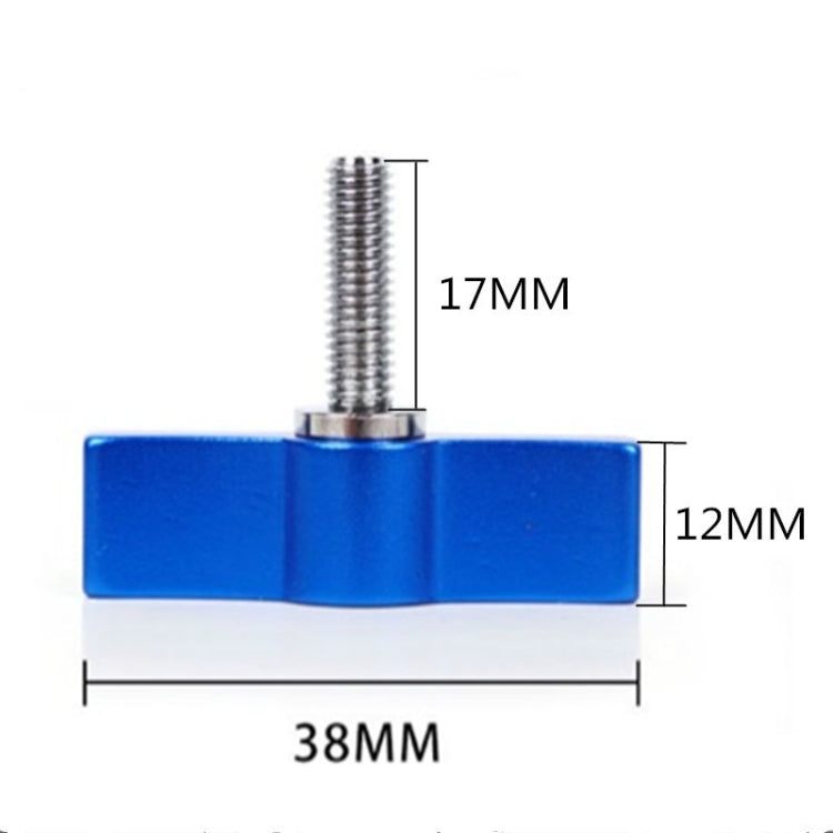 10PCS T-shaped Screw Multi-directional Adjustment Hand Screw Aluminum Alloy Handle Screw, Specification:M5(Red)