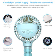 Octopus Deformed Cartoon Folding USB Rechargeable Mini Handheld Fan(Pink)