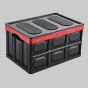 Car Trunk Storage Box Foldable Car Plastic Storage Box, Size:L(Black)