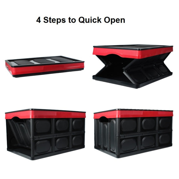 Car Trunk Storage Box Foldable Car Plastic Storage Box, Size:S(Green)