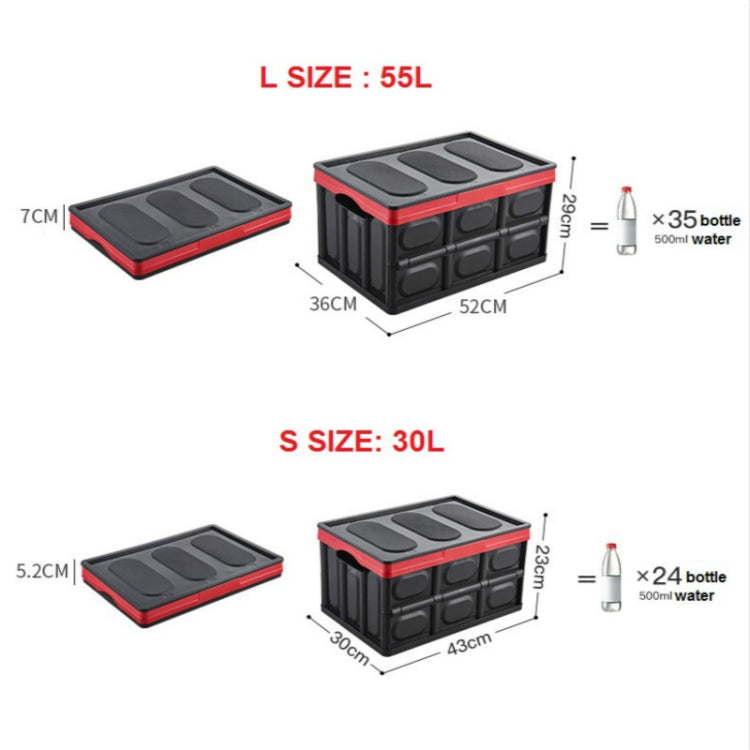 Car Trunk Storage Box Foldable Car Plastic Storage Box, Size:S(Green)