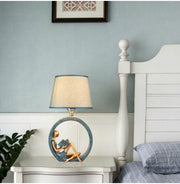 Modern Bedside Reading Statue Base Lamp Home Decoration, Light color:Button Switch 3W Yellow Light Bulb