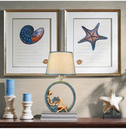 Modern Bedside Reading Statue Base Lamp Home Decoration, Light color:Remote Control Switch Dimming Bulb