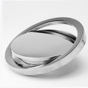 Embedded Type Stainless Steel Swing Cover Flip Kitchen Countertop Trash Can Lid  Cap, Size:Round Drawing 20cm Diameter(Silver)