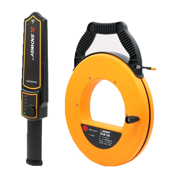 SNDWAY Pipe Scanner Thickness PVC Pipe Blockage Width Measuring Instrument, Specification:SW730 Standard (30 meters)