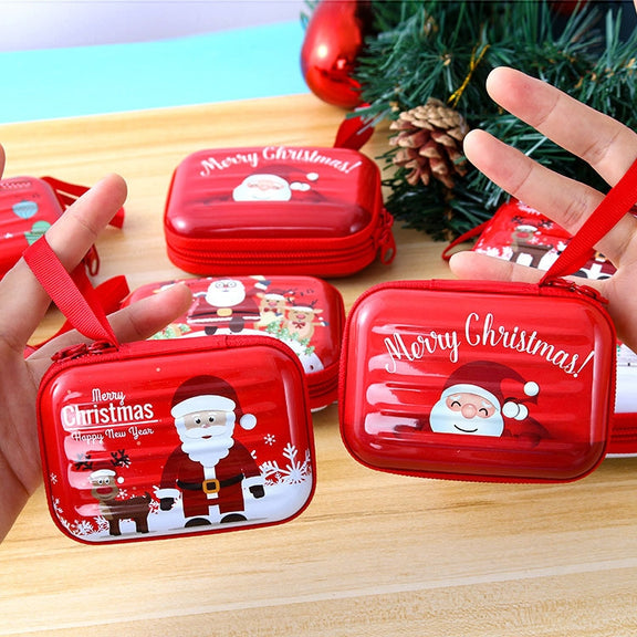 Christmas Cartoon Coin Purse Creative Square Storage Box Key Case(Type 5)