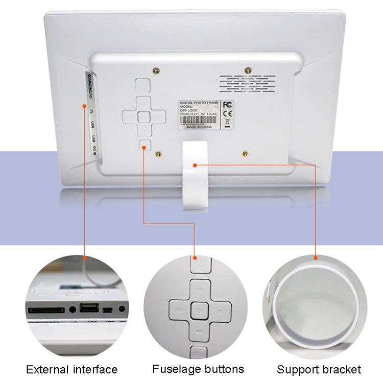DPF-106 10.1 inch Digital Photo Frame LED Video Advertising Machine, Plug:UK Plug(Black)