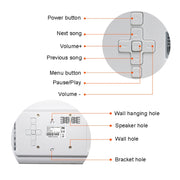 DPF-706 7 inch Digital Photo Frame LED Wall Mounted Advertising Machine, Plug:EU Plug(White)