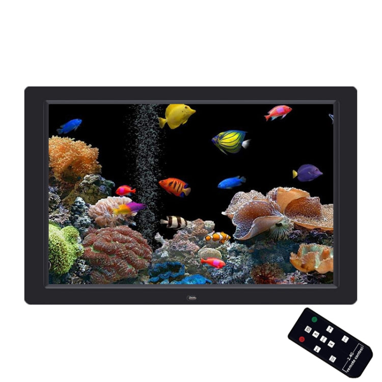 DPF-1201 12 inch 1280x800 Resolution Wall Mounted Advertising Machine LCD Electronic Photo Frame, Plug:UK Plug(Black)